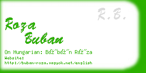 roza buban business card